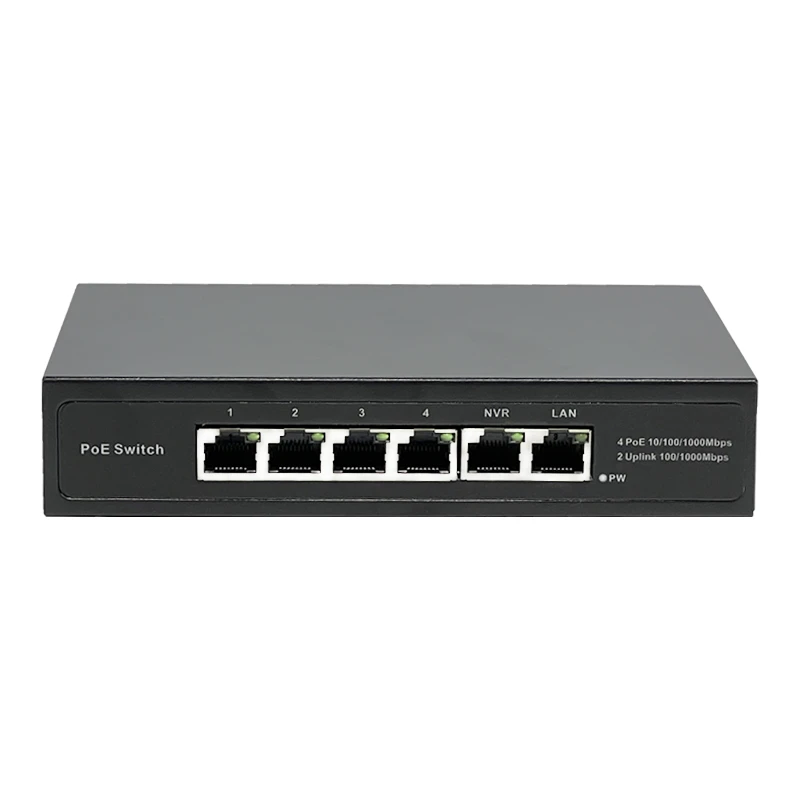 POE 4 Port Gigabit Network Switch 2 Uplink POE 4 Port Gigabit Network Switch 2 Uplink